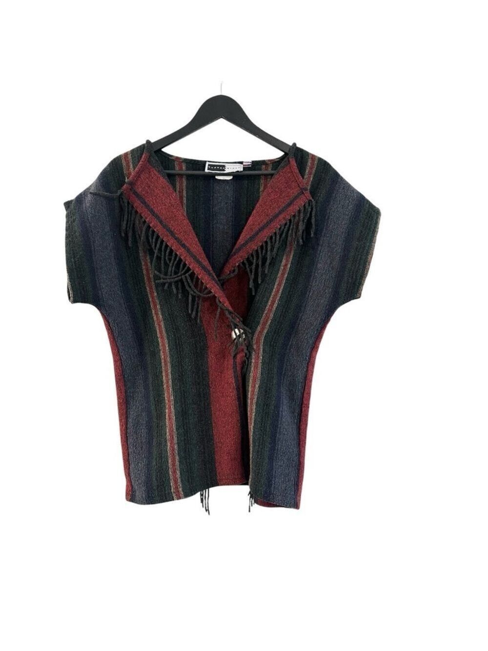 RHONDA STARK Wool Blend Southwestern Vest Size Large M/L Rodeo Country Cowgirl